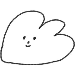 Simple Smile Doodle Face Shape