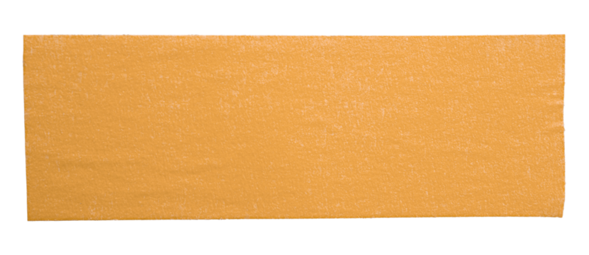 orange crumpled torn tape isolated on transparent background