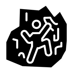 Obraz premium Ice Climbing Icon Style