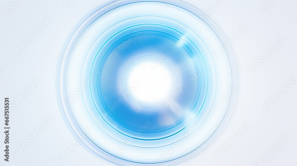 Poster blue light luminescent button isolated on the background of computer graphics website design