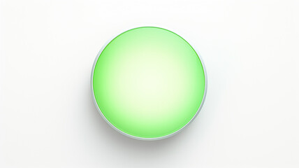 green light fluorescent button isolated on the background of computer graphics website design