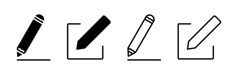 Edit icon vector. edit document sign and symbol. pencil
