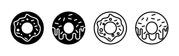 Donut icon vector. doughnut icon. donut logo