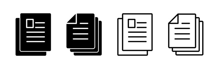 Document icon vector. Paper icon. File Icon
