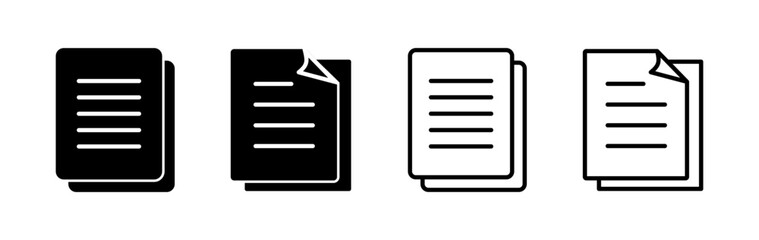 Document icon vector. Paper icon. File Icon