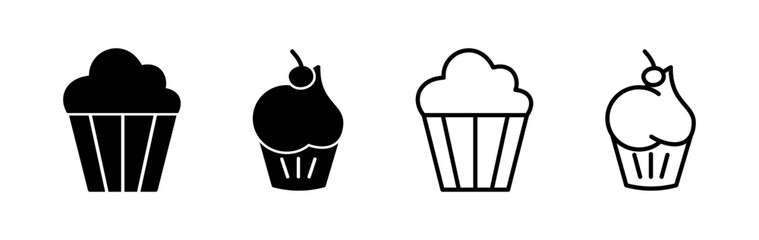 Cup cake icon vector. cake icon. bakery. muffin