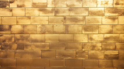 Obraz premium golden bricks, wall texture background, vintage luxury copy space