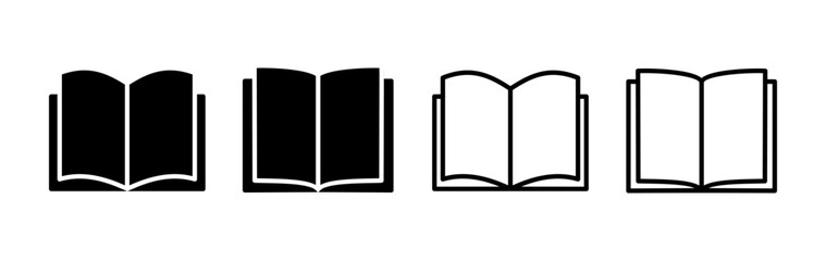 Book icon vector. Open book vector icon.