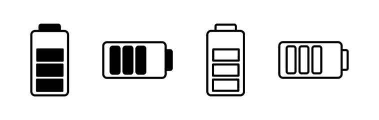 Battery icon vector. Battery charge indicator icon.