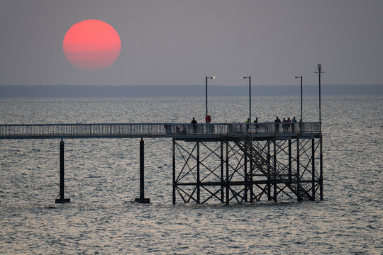 Nightcliff Jetty at sunset in Darwin, Australia.