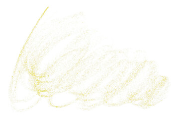 light yellow pencil strokes isolated on transparent background