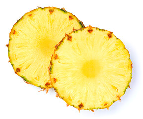 Pineapple slice isolated