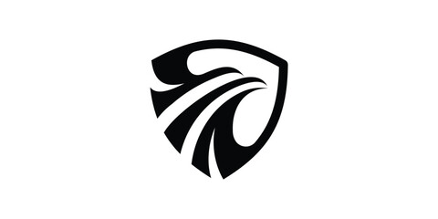 The logo design combines the shape of a shield with an eagle.