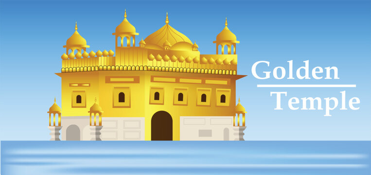 Golden Temple vector illustration Amritsar state India