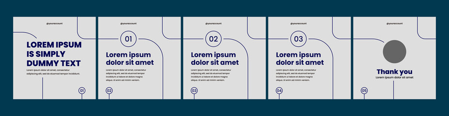 editable carousel template for social media posts © Rozin