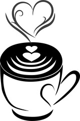 coffee set, icon, coffee shop