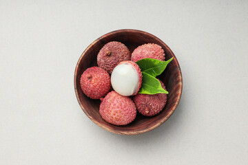 Lychee, concept of fresh and ripe exotic food
