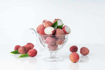 Lychee, concept of fresh and ripe exotic food