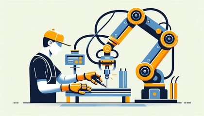 A person utilizing a cutting-edge robotic arm for intricate tasks.
