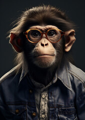 Ape animal portrait primate nature monkey face mammal wildlife wild