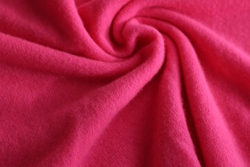 Obraz premium Beautiful pink fabric as background, closeup view