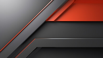 abstract minimalist 3D black red geometric and elegant modern background