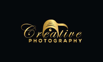 Abstract photography logo, camera icon, dslr symbol, camera lens frame logo design vector. Trendy camera photography logo design.  - obrazy, fototapety, plakaty