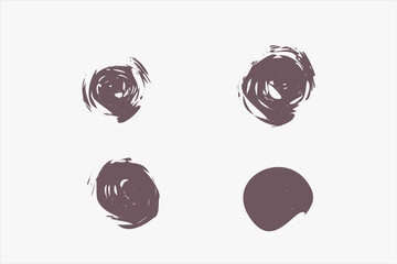 circle brush ink grunge collection