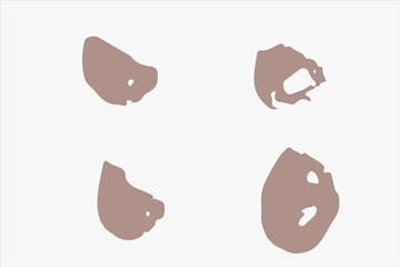 circle brush ink grunge collection