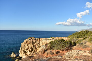 Crete summer 2023 Coast at sunrise