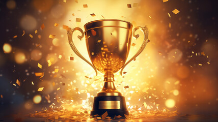 trophy cup, winner concept.