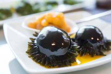 Seaweed that rivals the burnt seaweed with sea urchin flavor. Generative AI