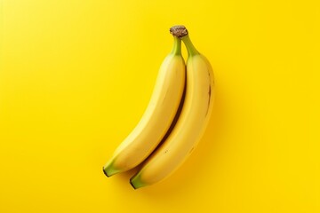 yellow banana on background. Generative AI