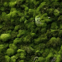 Detailed photograph of moss. seamless picture