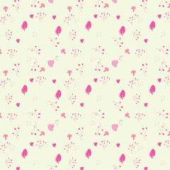 Cherry seamless pattern. retro style backgrounds set with elegant modern minimal labels, stickers.