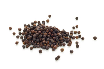 Black pepper isolated on white background