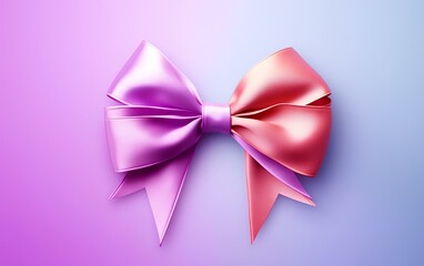 Beautiful colorful bow, decoration for a gift or a postcard.