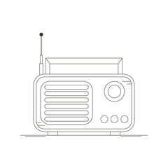 Retro radio vector icon. Vintage radio. World Radio Day.FM receiver