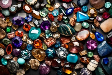 close up of colorful gemstones