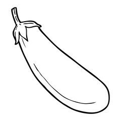 eggplant line vector illustration