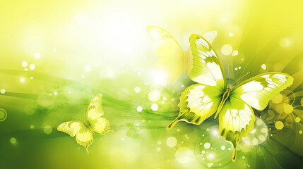 Beautiful spring background, greenery, bokeh.