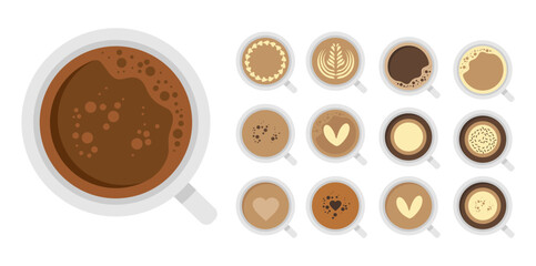 Coffee latte mug vector