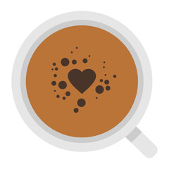 Coffee latte mug vector