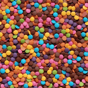 rainbow choco chips image wallpaper. seamless picture