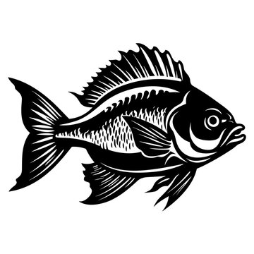 recommend clip art: Logo Vector Illustration of Bluegill Fish in Trendy Flat Isolated on White Background.
                    
                    