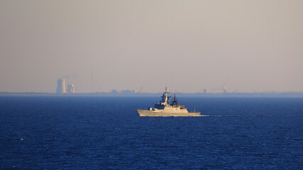 Russian warship of the Steregushchiy class on the Baltic Sea