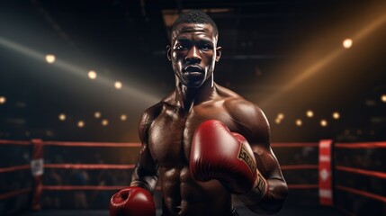 Fototapeta na wymiar African American boxer