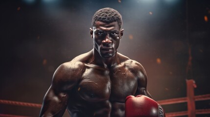 Fototapeta na wymiar African American boxer