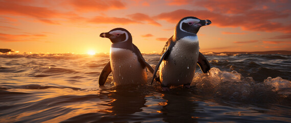 Nahaufnahme von Pinguinen am Strand von Kapstadt - obrazy, fototapety, plakaty