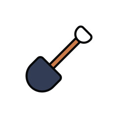 Shovel icon isolate white background vector stock illustration